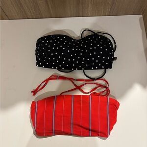 Polka Dot and Striped Bandeau Tops 10$ each